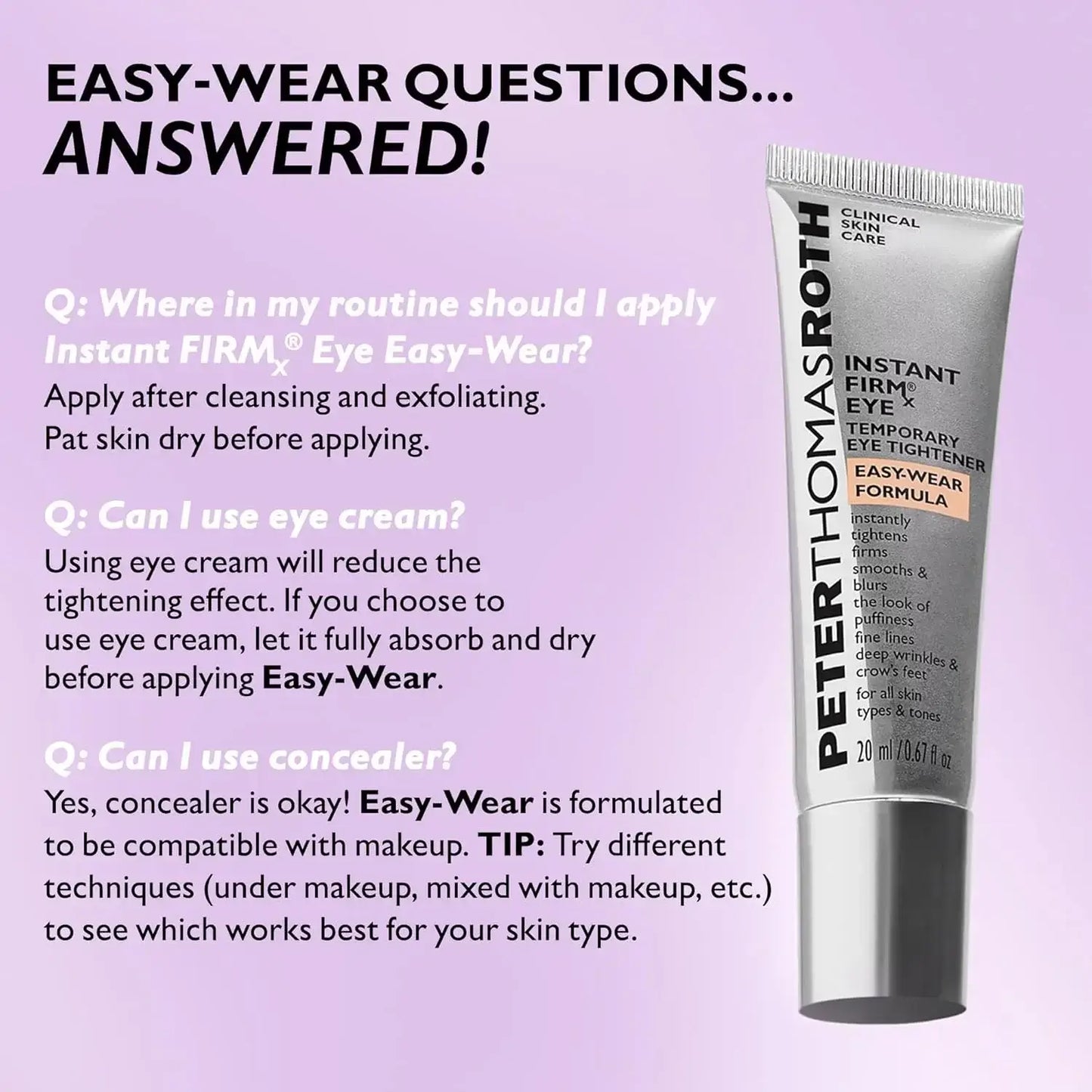 Instant Eye Tightener with Brush - Eye Bag Tightener, Dark Circles Remover, Reduce Fine Lines and Wrinkles